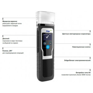 637, Профессиональный алкотестер Drаger Alcotest 5000, 65169, 113 400.00 р., Drаger Alcotest 5000, Drager, Алкотестеры